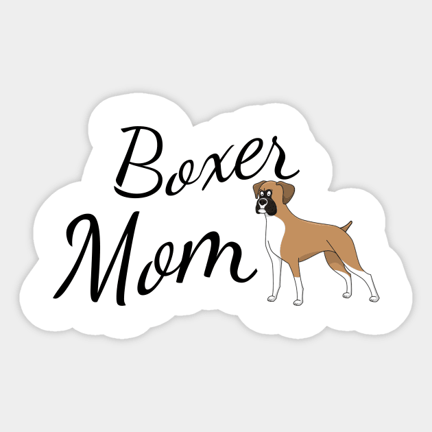 Boxer Mom Sticker by tribbledesign